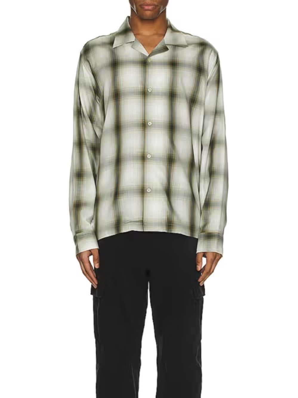 Saturdays New York men’s Marco plaid button up long sleeve - Picture 1 of 8